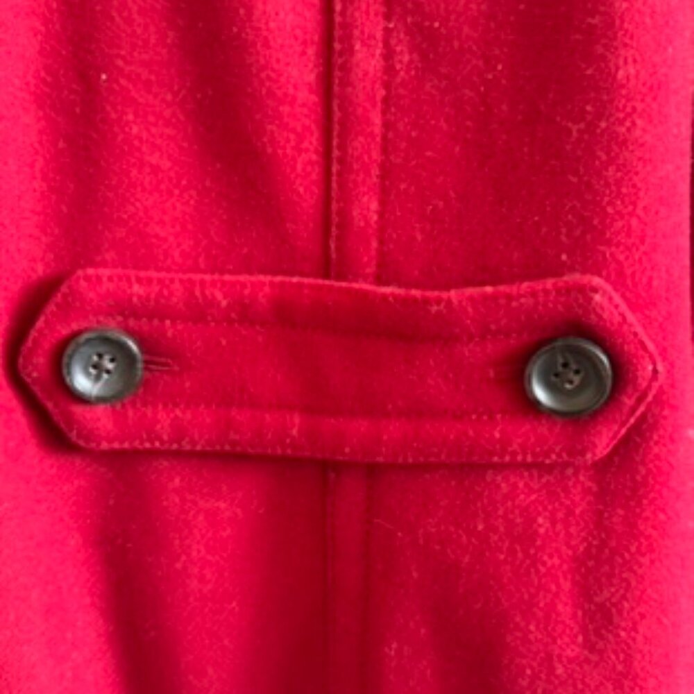 GAP Wool Blend Peacoat in Red | Classic Double Breasted | Size S - Picture 4 of 4